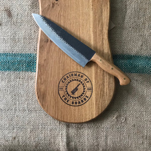 
                  
                    Chefs knife with Whiskey barrel stave handle
                  
                