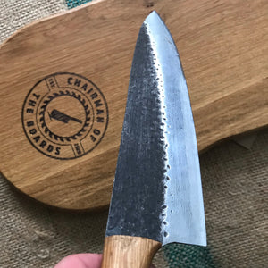 
                  
                    Chefs knife with Whiskey barrel stave handle
                  
                