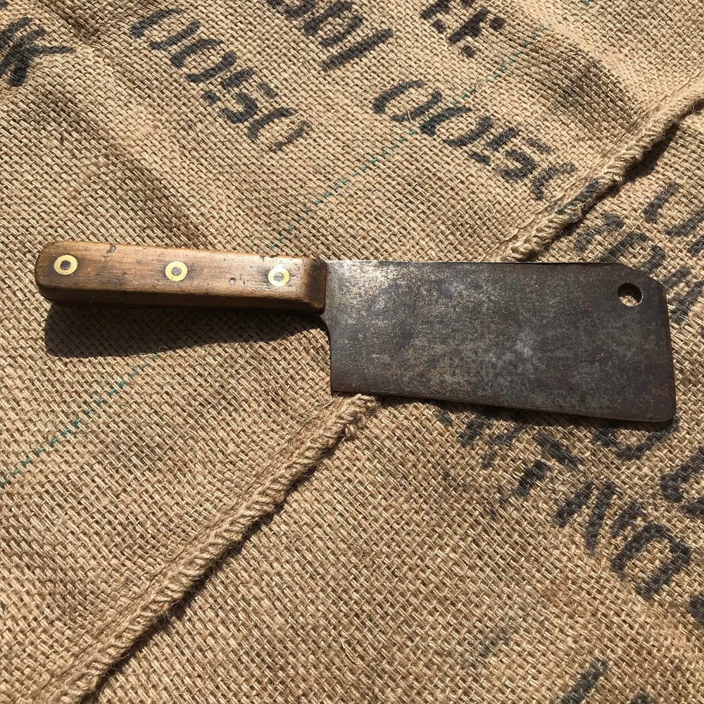 Antique 1700s-1800s BRADES 9 Blade MEAT CLEAVER Solid Steel Hand Forged  Heavy, Made in England, Warranted.good Vintage Shape.use or Display 